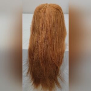 RIVA 31” Long Copper Wig Lace Part Natural Look AdjElegant Auburn Hair Extension